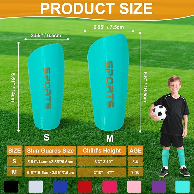 Shin Guards Soccer Kids 2025 Version High-Density Foam Soccer Shin Guard with Sleeves Shin Protective Pads for Kids Daily Practice School Competitions Outdoor Play