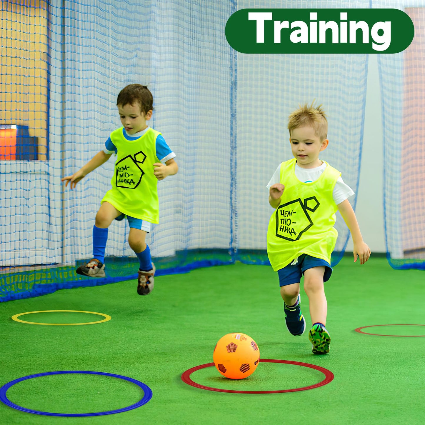 Mototo 48 Pack Agility Rings 15 Inch Speed Training Hopscotch Rings Plastic Circle Jumping Hoops Agility Hurdles for Athlete Exercise Soccer Football Gymnastics Games Practice Footwork Training