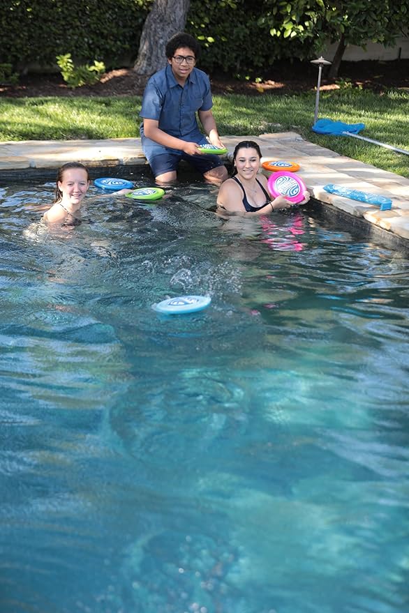 Disc - Water Disc Toy for Spring & Summer Fun - Skips, Slides, Jumps - Pools, Beaches & Backyards Fun for All Ages (Light Blue)