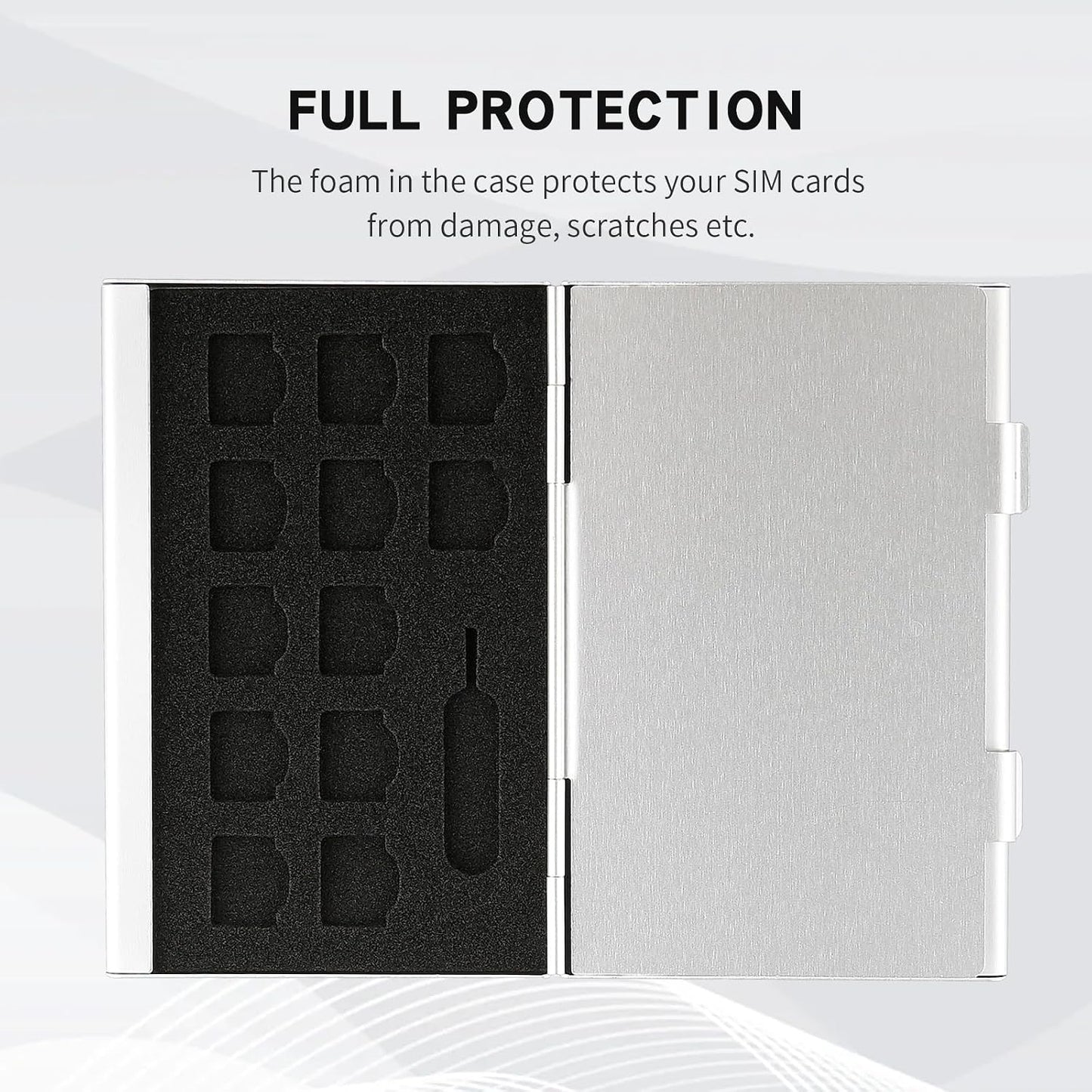 M EGA MEGACUBE 26Slots 24 2 Aluminum SIM Card Case, Ultrathin SIM Card Holder, Fit for Nano sim Card and Cell Phone