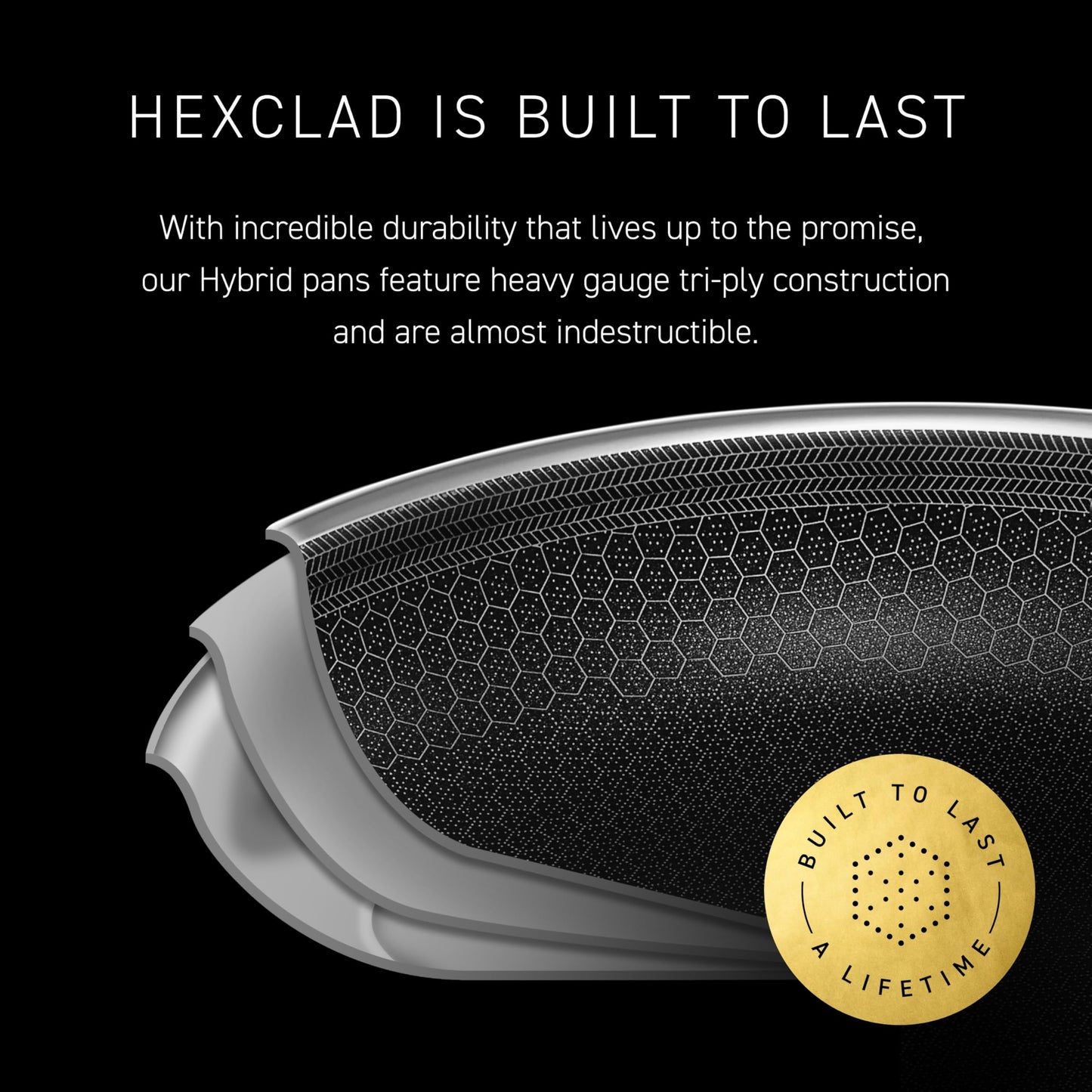 HexClad Hybrid Nonstick Pizza Steel for Pizzas and Flatbreads Up to 14", Dishwasher-Friendly, Oven and BBQ-Safe Up to 900°F