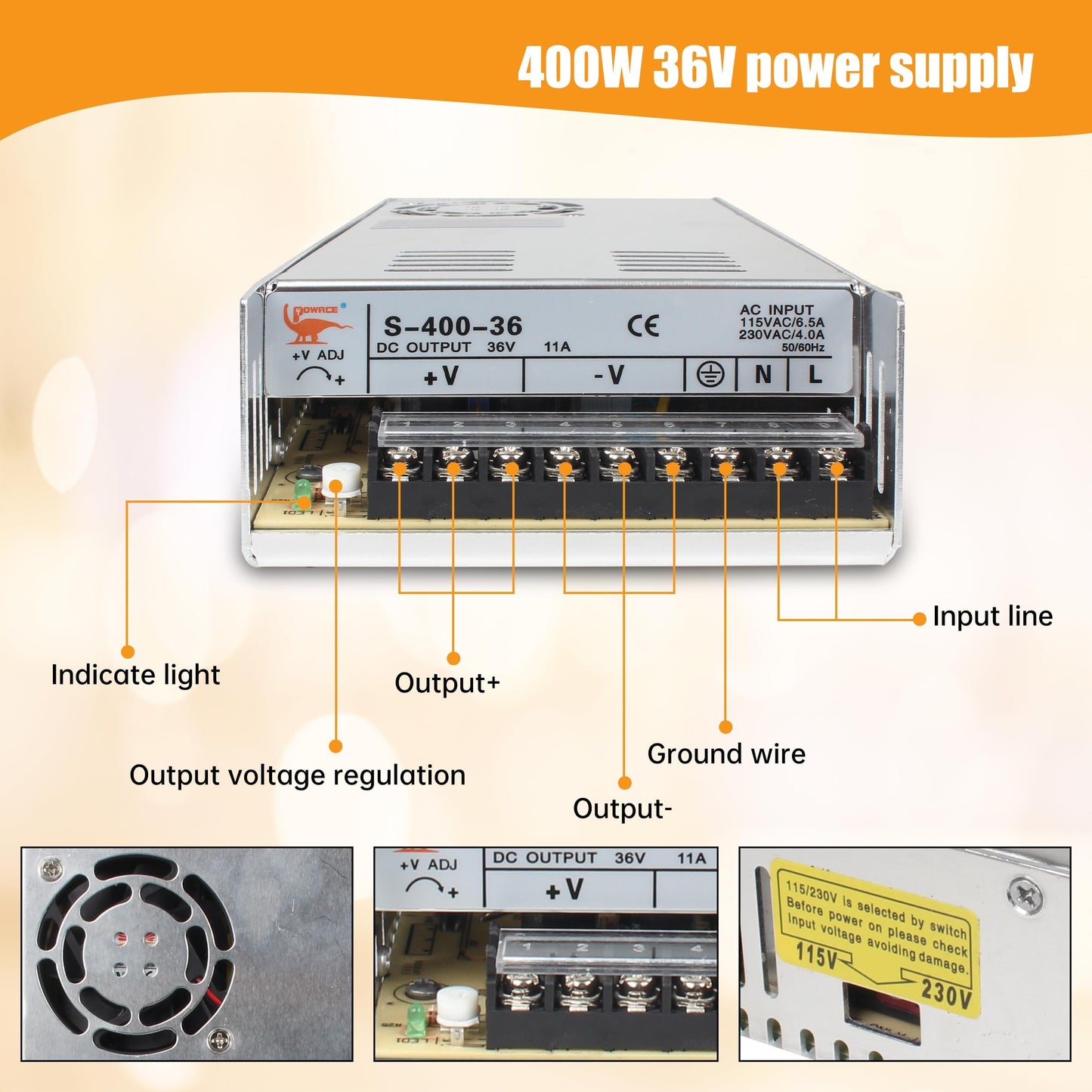 RATTMMOTOR 4 Axis Nema 23 Stepper Motor Kit,3A 425oz.in 112mm Motor Driver,Mach3 Motion Control Card 4 axis USB CNC Controller Kit,36V DC Power Supply for CNC Router Engraving Machine