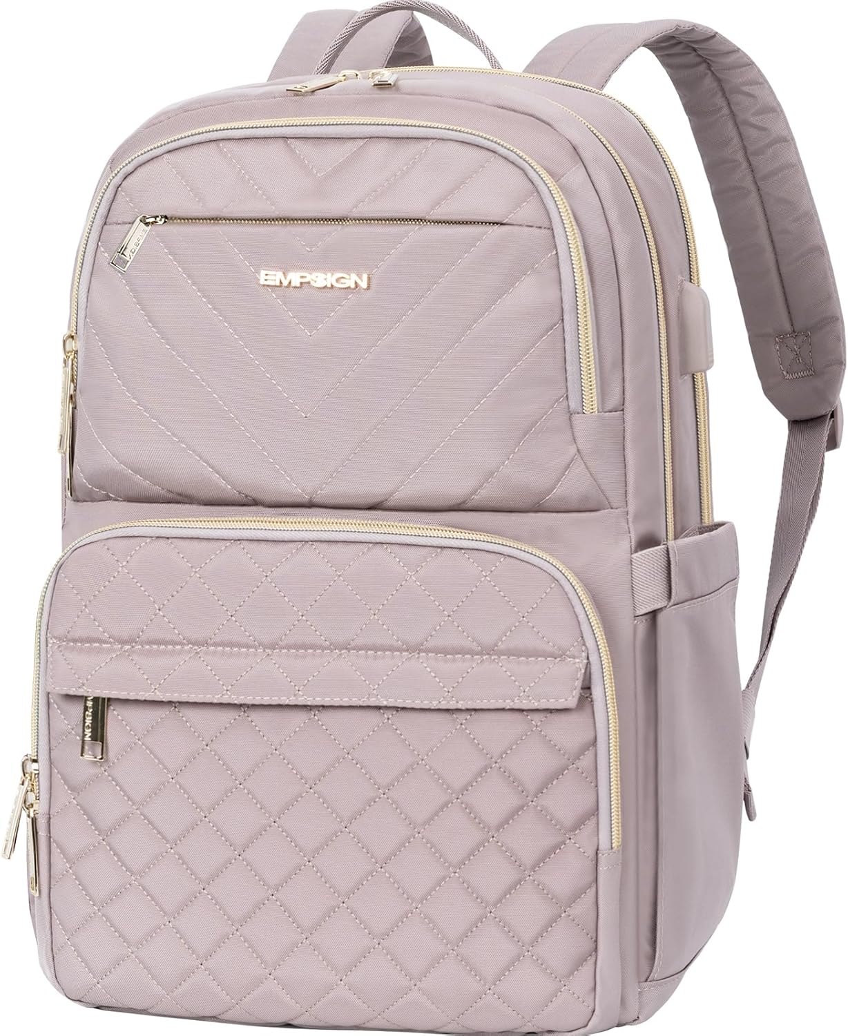 Backpack 15.6 Inch Backpack, 30L Backpack, EMPSIGN Laptop Purse for Women and Men with USB Charging Port, Travel Water
