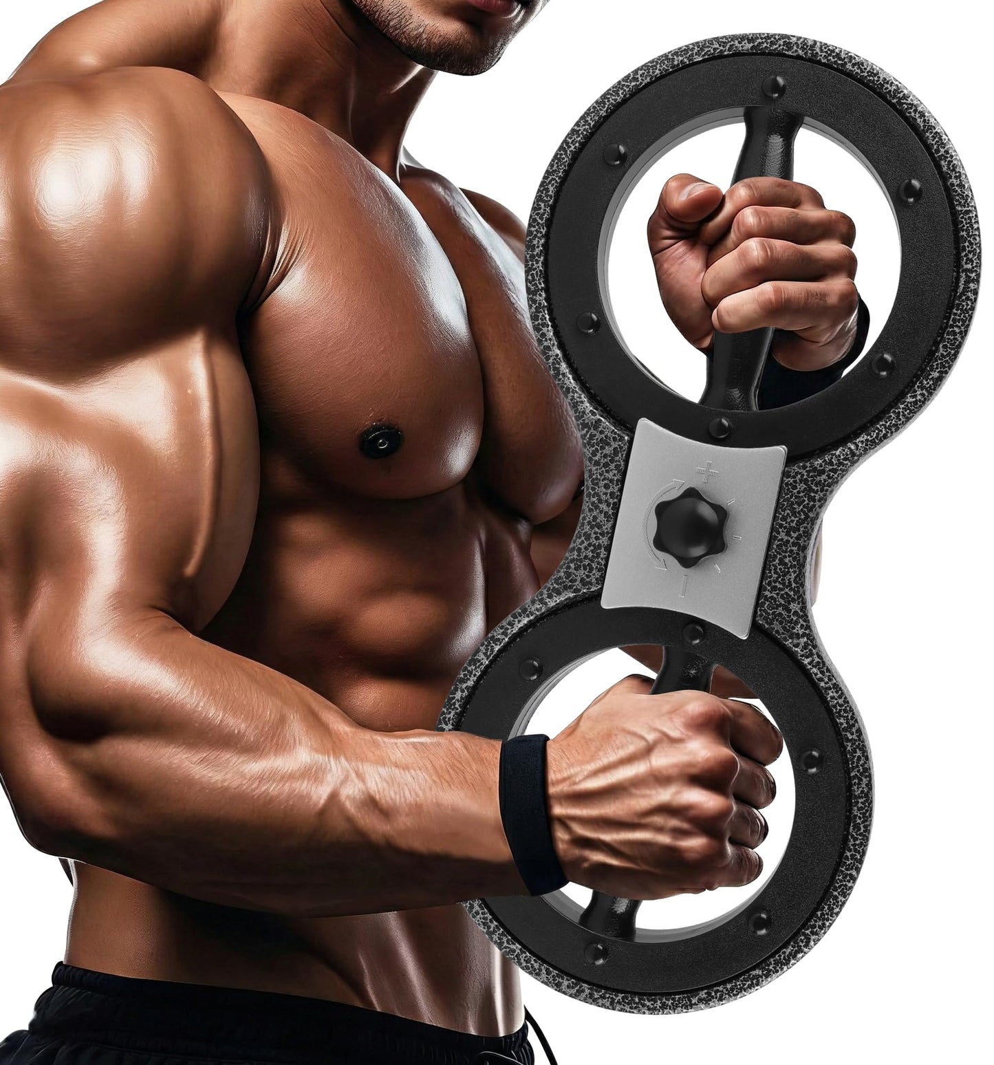 VividPulse 360° Spinning Burn Machine for Arm & Shoulder Workout, Adjustable Resistance Rotator with Gloves, Home Gym Strength Training Equipment for Men and Women