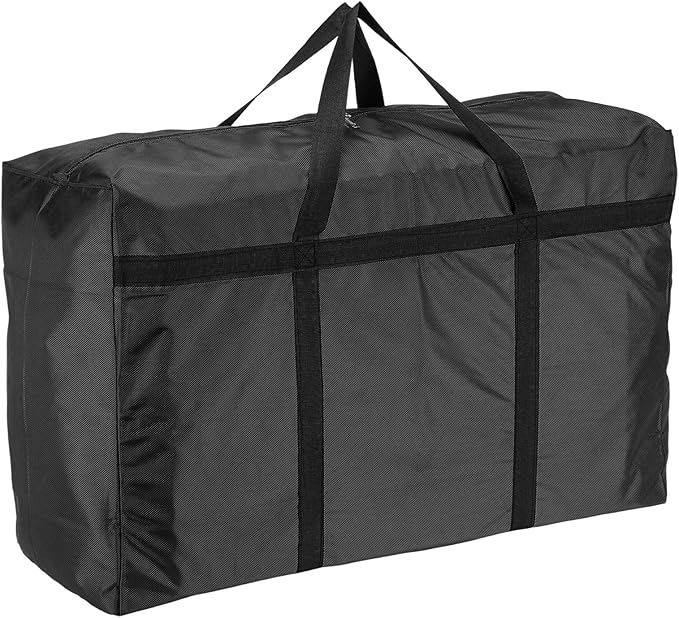 Extra Large Duffle Bag, 30 x 19 x 11 in Travel Big Duffle Bag with Zipper Handle Storage Foldable Waterproof Lightweight Bag for Women Men Travel Moving Camping (Black)
