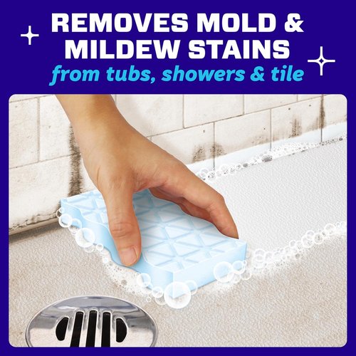 Mr. Clean Magic Eraser Sponge - Powerful Bathroom Cleaner with Febreze Lavender Scent | 5 Count
