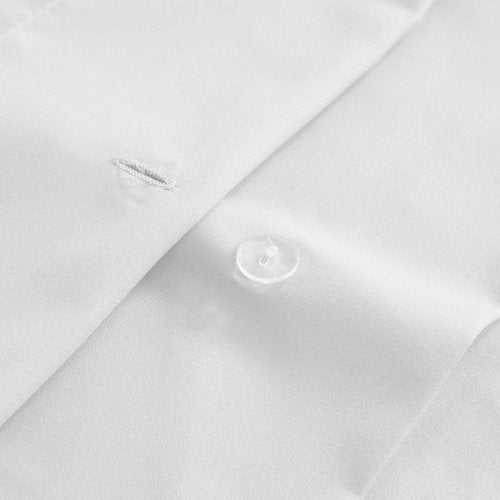 Mellanni Duvet Cover Set - 5-Piece Hotel Luxury Bedding - Extra Soft & Cooling Microfiber | Queen, White