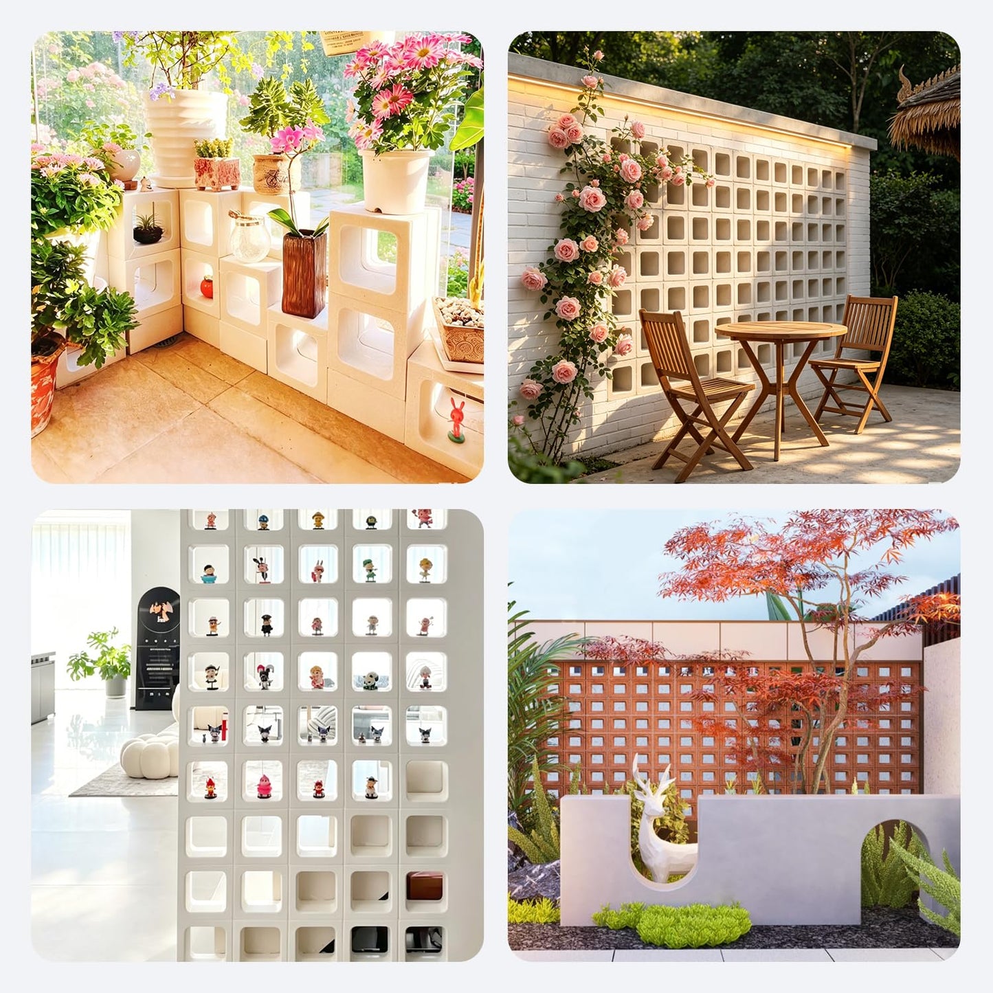 MWYZGMOLD Concrete Brick Molds - Reusable ABS Plastic Square Hollow Block Molds for DIY Garden Wall,Pathway Edging,Planter - Cement Block Mold for Construction, Landscaping