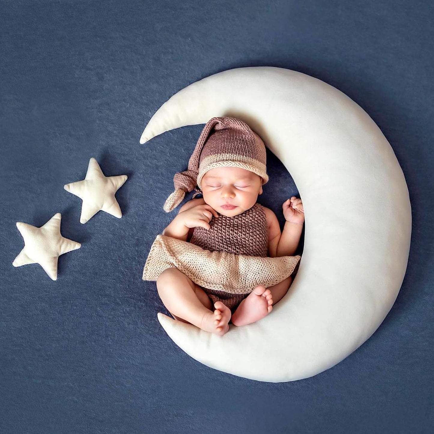 Set IGMaryBox Baby Moon Star Pillow Newborn Posing Pillow Newborn Photography Posing Pillows Infant Photography Props