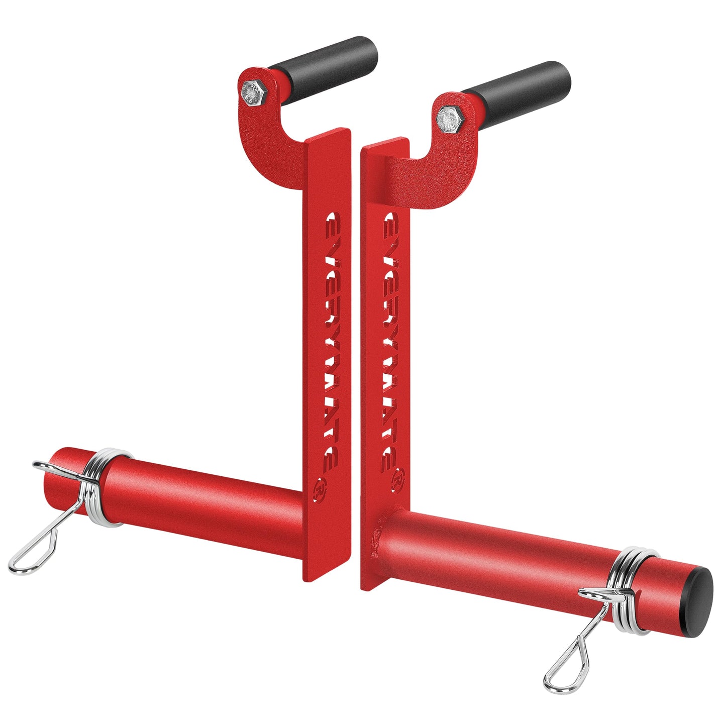 EVERYMATE Farmers Carry Handles, Farmer Walk Handles - Set of 2, Comfortable Grip Handles, Fits 2 Inch Olympic Weight Plate Home Gym Exercise Equipment