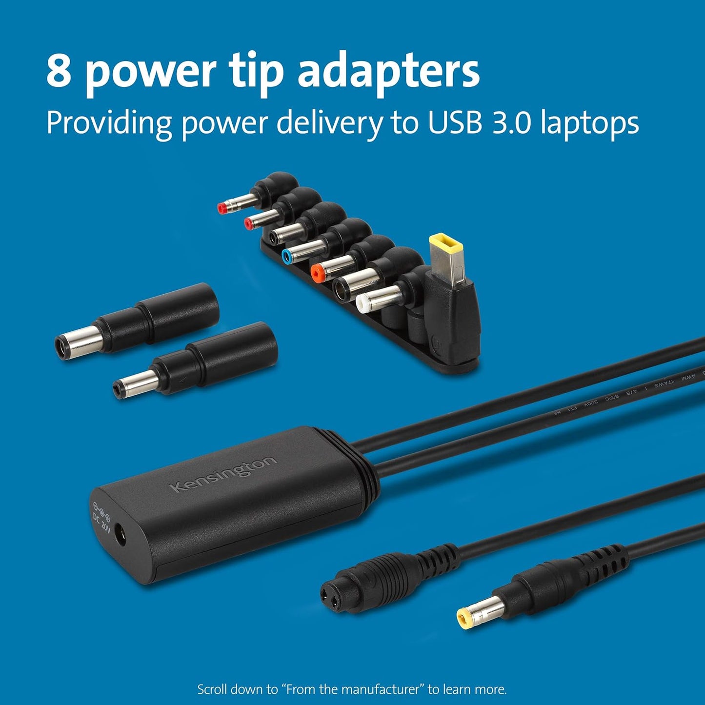Kensington 60W (K38310NA) USB-A Power Splitter for USB C/A Hybrid Docking Stations