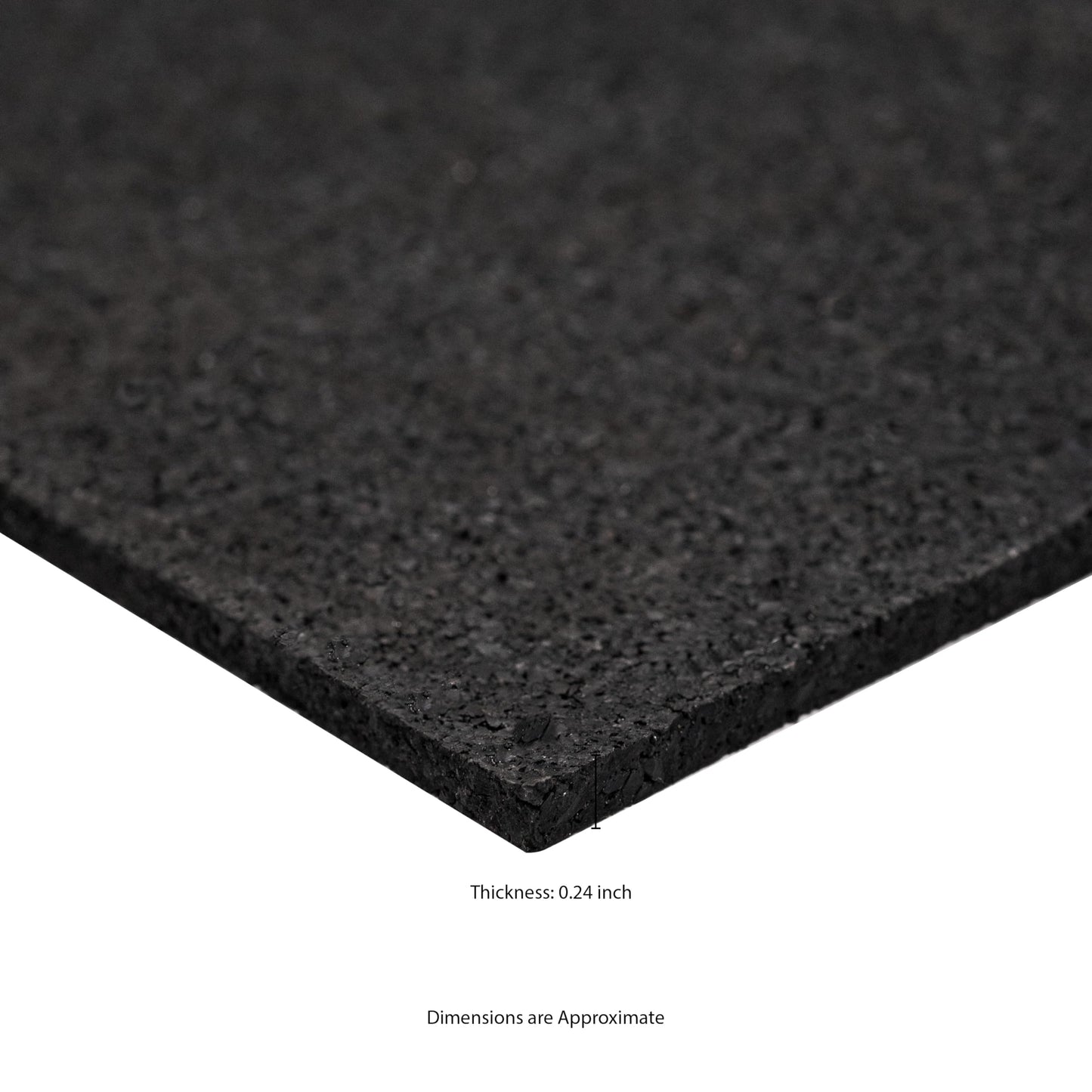 MSI Rubber Utility Mat 60" W x 96" L x 0.24" Thick - Non-Slip, Anti-Fatigue, Heat Resistant - Ideal for Gym Floors, Garages, Stables, Indoor & Outdoor Use - Heavy-Duty & Durable Protection