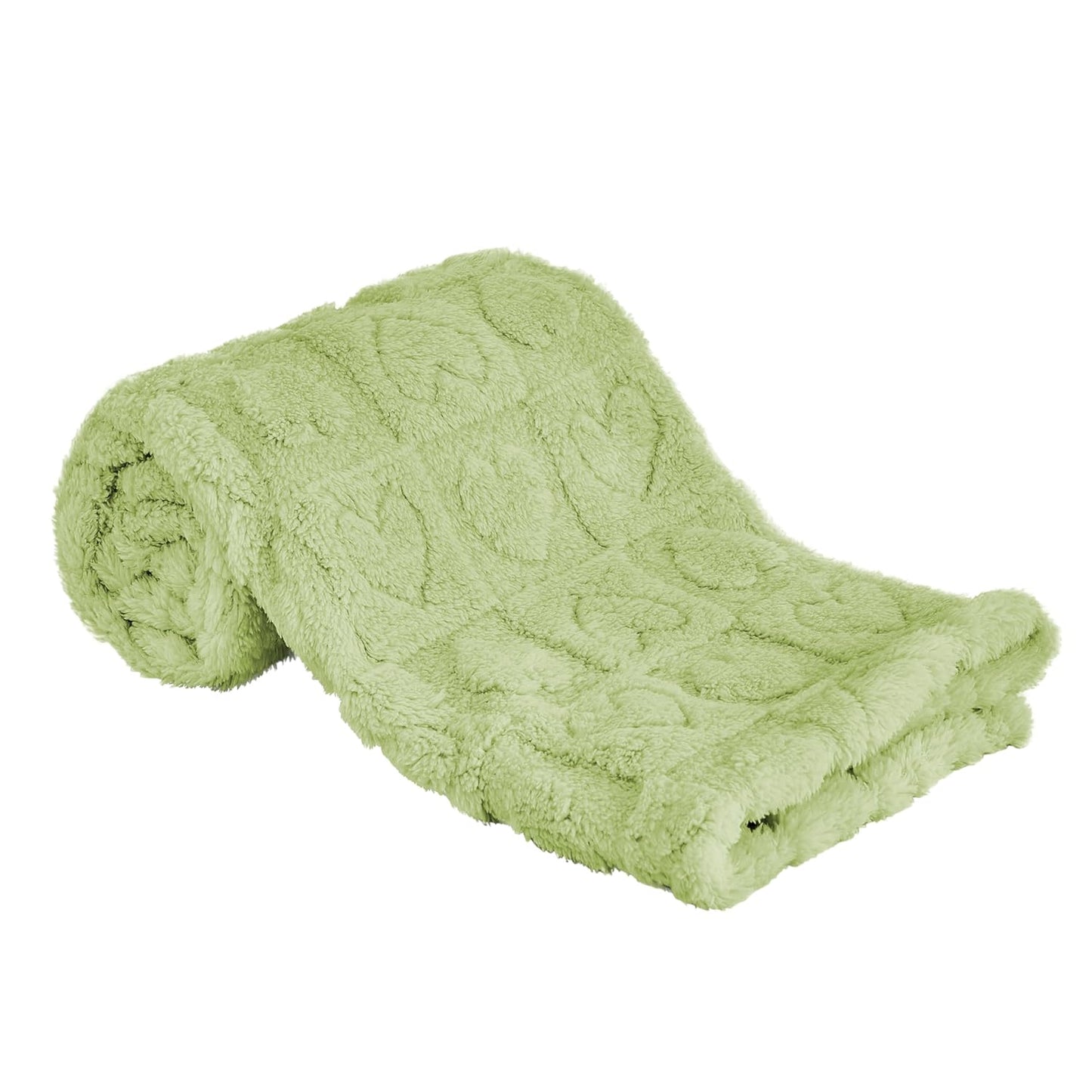 Yurhap Fleece Baby Blanket - Ultra Soft Heart Checkered Design for Boys & Girls | 30”x40” Green
