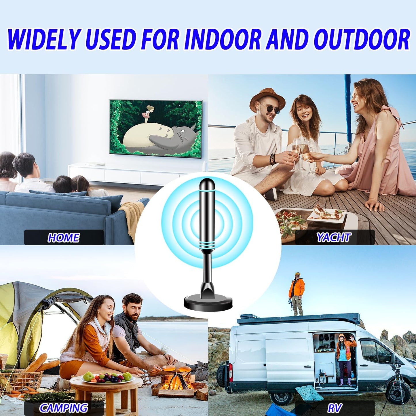Generic 2026 4K 1080p TV Antenna Indoor, Digital TV Antenna for Local Channels, HDTV Antenna for TV Without Cable