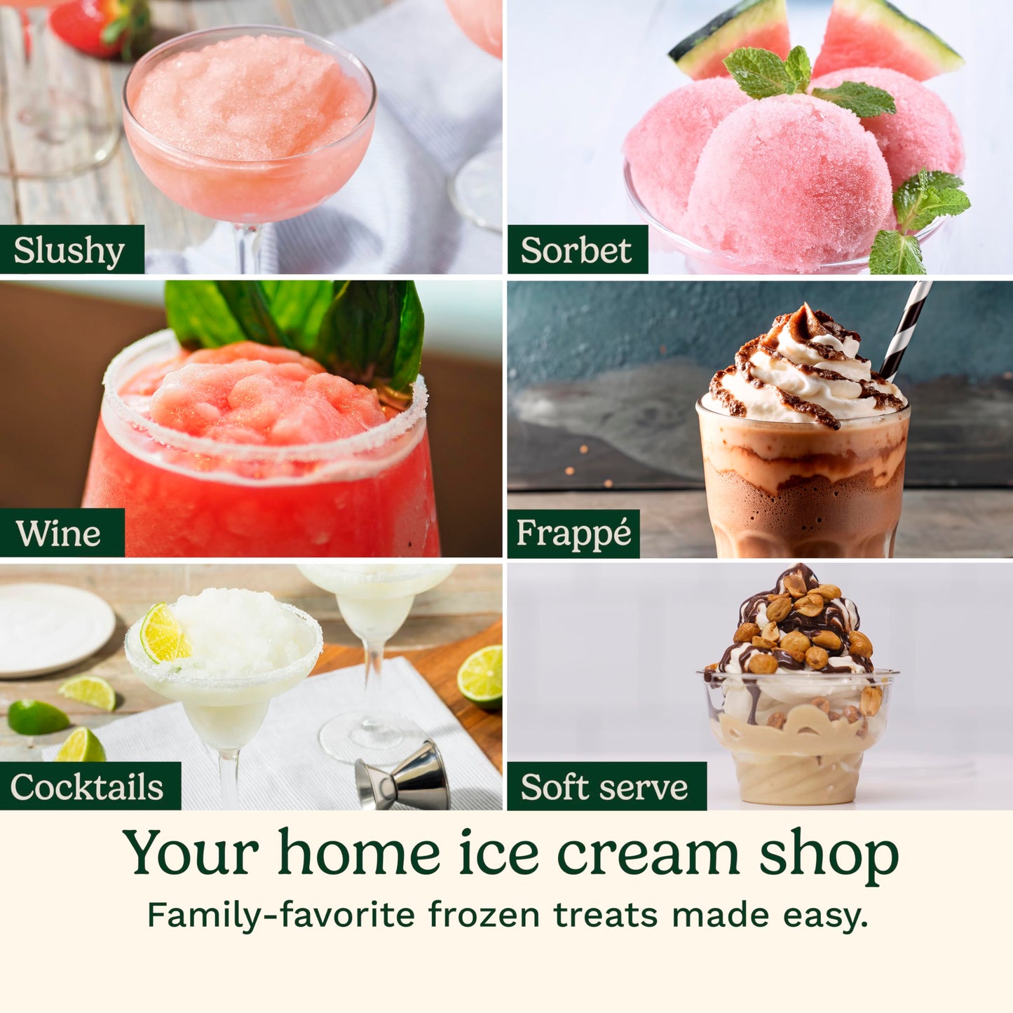 Cuisinart 6-in-1 Slushy & Soft-Serve Maker, Ice Cream Maker Machine Makes Soft-Serve Ice Cream, Slushies, Sorbet and More, Quick-Freeze Chill Technology Maintains Perfect Temperature, ICE-200