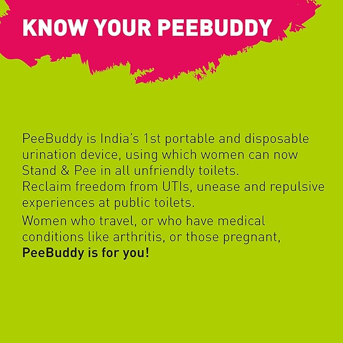 PEE BUDDY 80 Funnels Portable Female Urination Device | Disposable Female Urinal Funnel | Travel, Camping & Hiking and Outdoor Activities | Foldable and Compact Stand and Pee Funnel for Women, Girls
