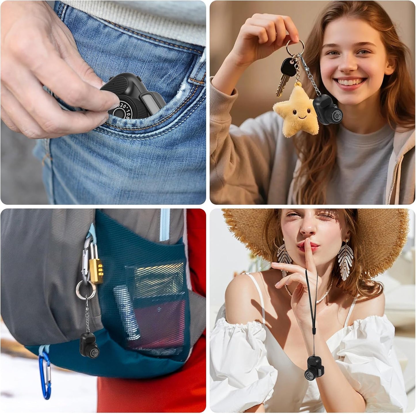 Mhaohuofu 1080p 8MP 32GB 8 0.96" 100 Mini Keychain Camera, FHD Cute Mini Digital Camera with SD Card, Creative Filters
