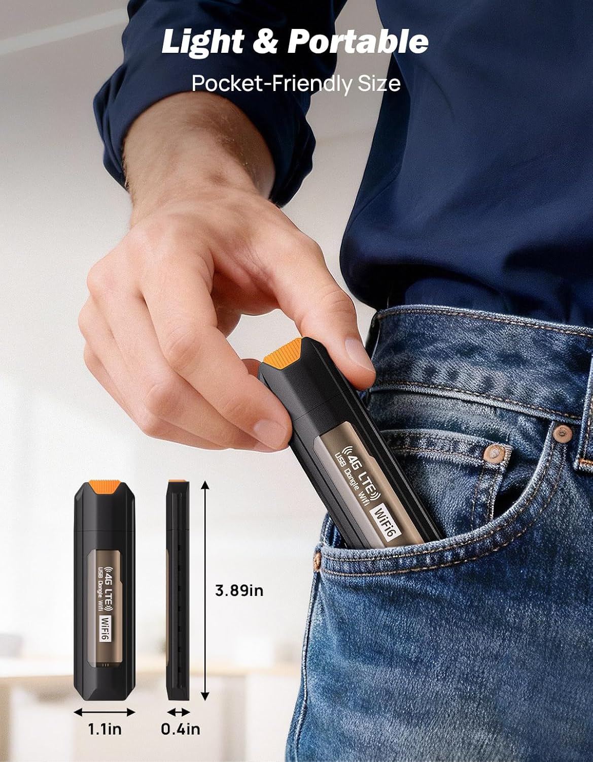 JOYTUTUS 4G 150Mbps LTE Portable WiFi Router USB Modem Unlocked Travel Mobile Hotspot Router for Desktop