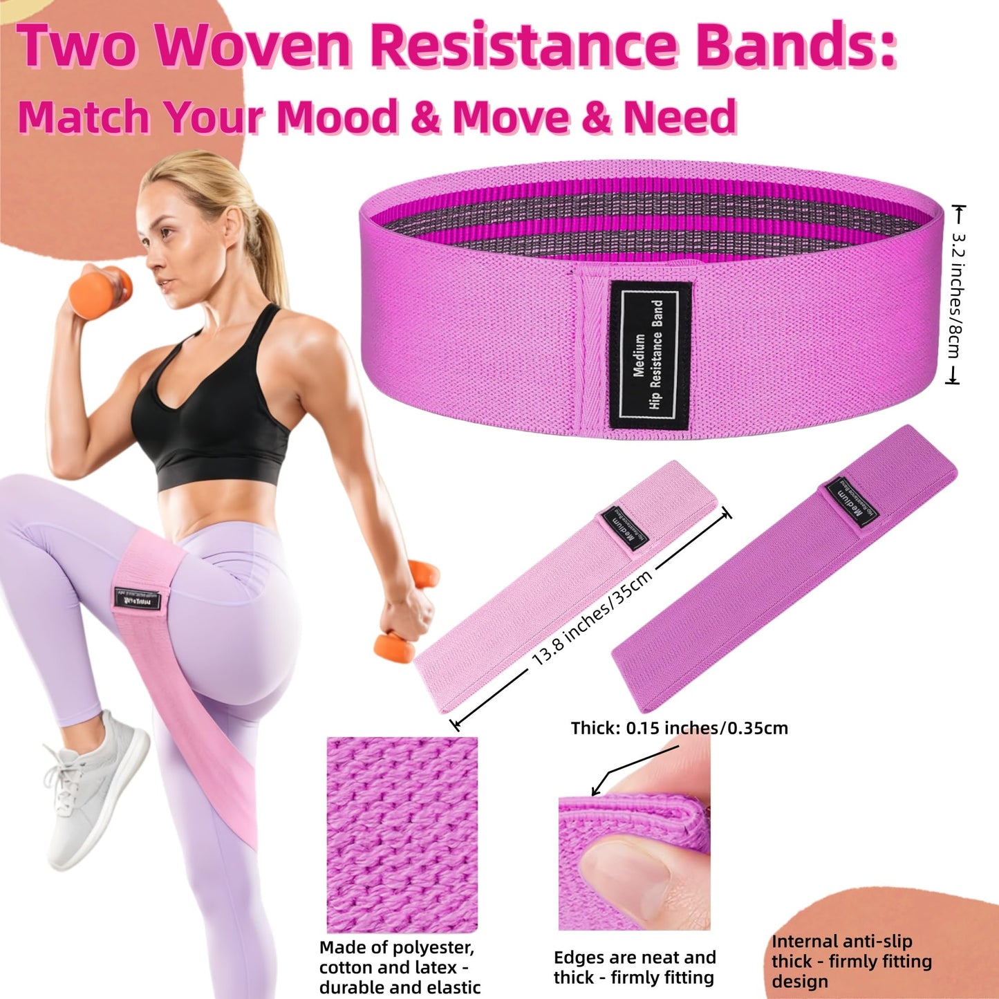 Ypdroy Women Glute Workout Equipment, Hip Thrust Belt for Weights, Booty Bands Exercise Bands Pilates Ball, Glute Workout at Home Pilates Exercise Equipment Kit for Home Gym Fitness Accessories