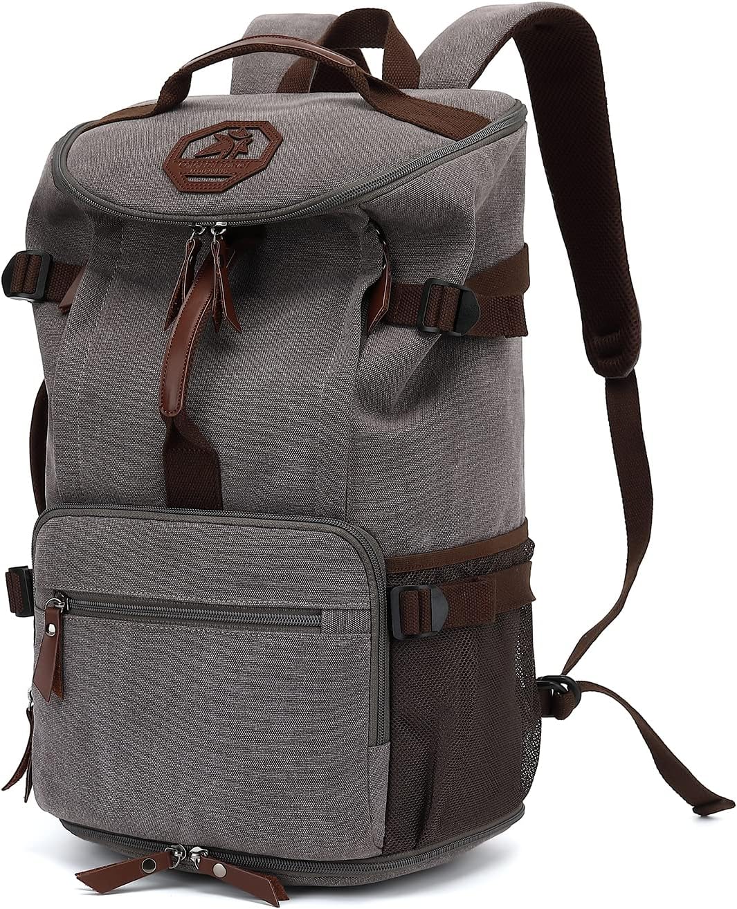 Backpack 4-Way Kalesi Gym Duffle Bag Vintage canvas with Shoes Compartment for travel Sport Hiking laptop (Vintage