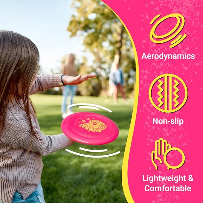 Wham-O Frisbee Go Flying Disc, 9 Inch Lightweight Sports Disc for Beginners Outdoor Beach Backyard Lawn Park Camping Family Activity Game - 70g
