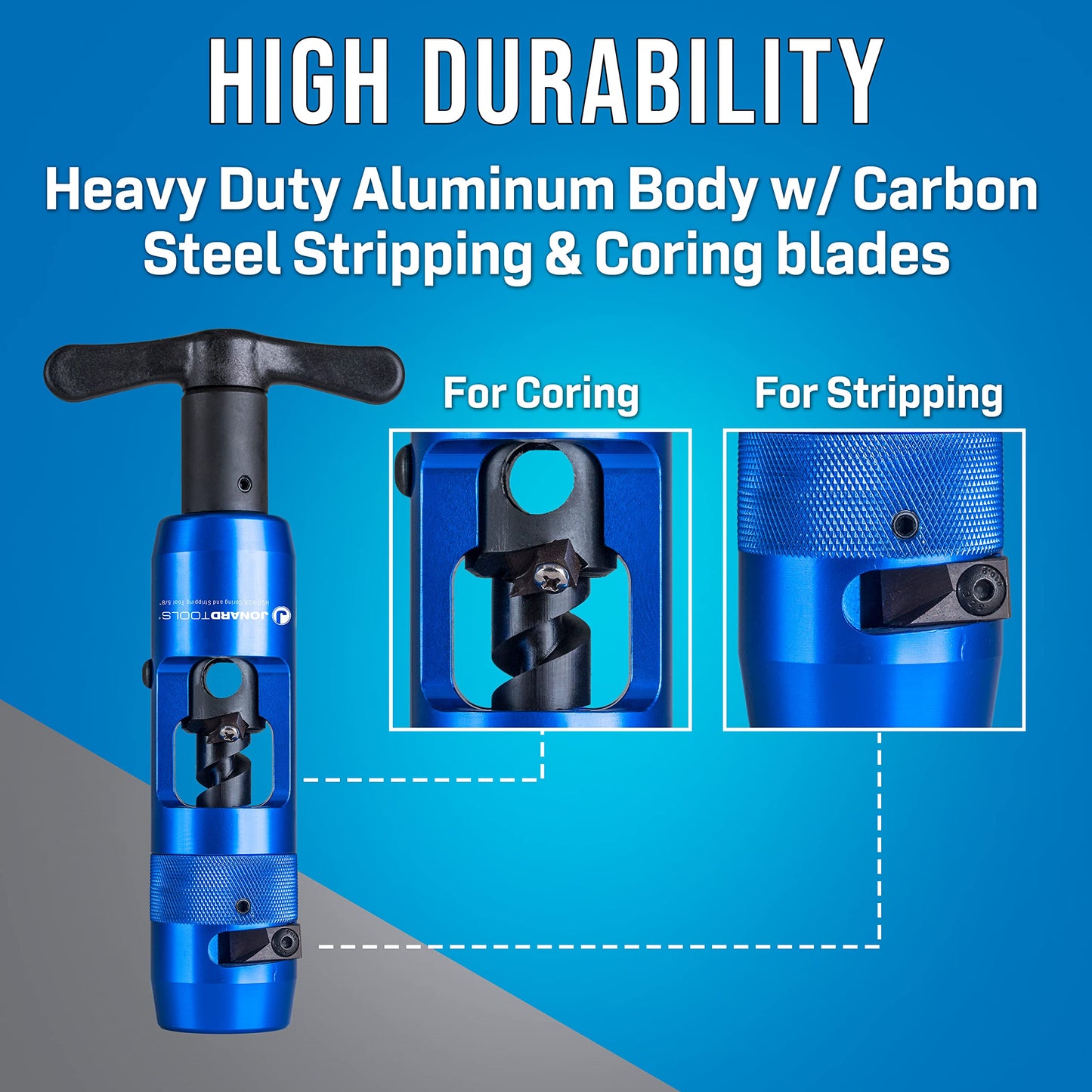 Jonard Tools HSC-625 Hardline Coring and Stripping Tool 5/8" for Times Fiber T10 and Commscope P3 Cables