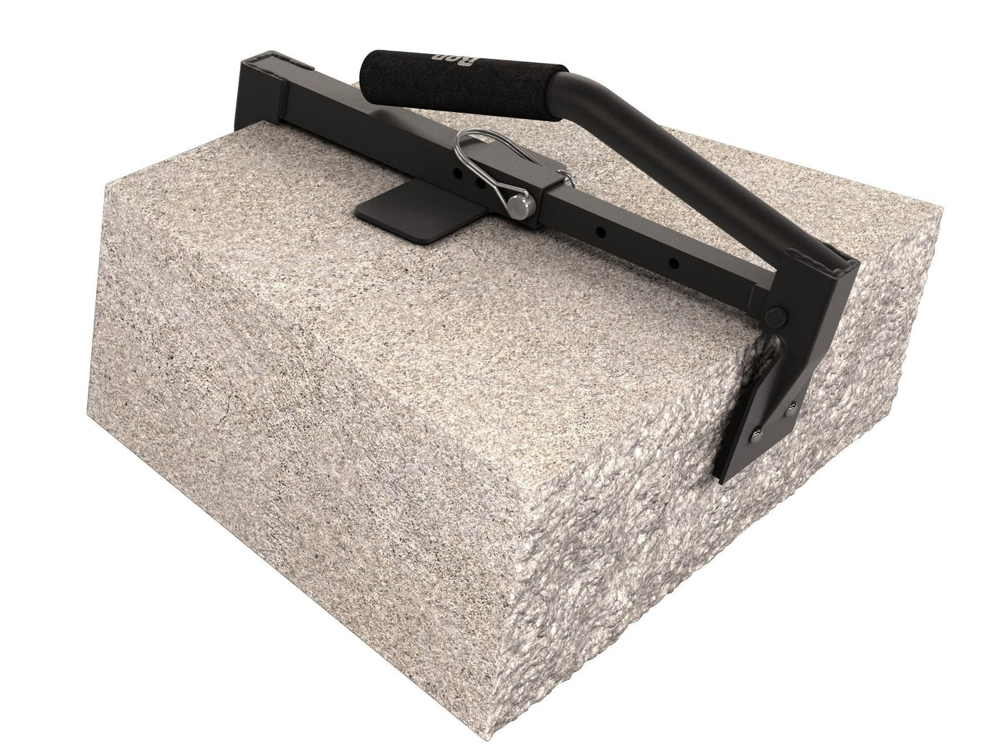 Bon Heavy Duty Block Tongs Adjustable Masonry Lifting Tool with Rubber Grip Pads Stabilizer Plate 8 1/2 in. to 13 in. Block Spacing