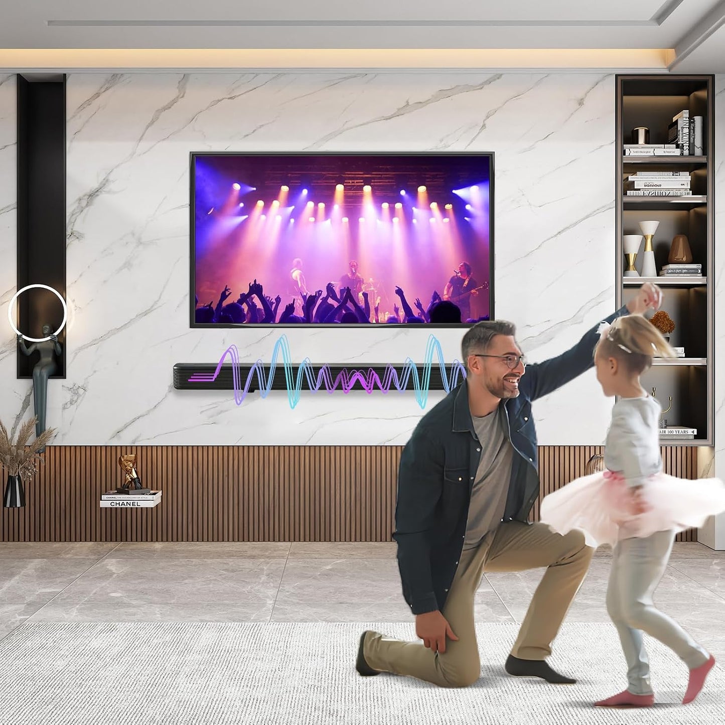 STORAGBT S100F Soundbar Wall Mount for Sony Surround Soundbar, Including a Glow in The Dark Remote Control Cover