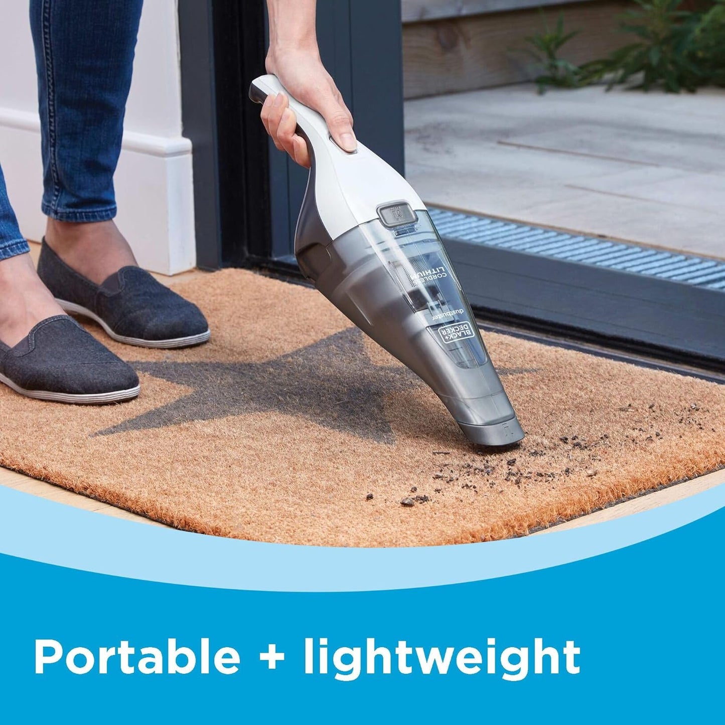 BLACK+DECKER Cordless Handheld Vacuum - Portable Car Vacuum with Strong Suction & QuickClean (HNVC215B10)