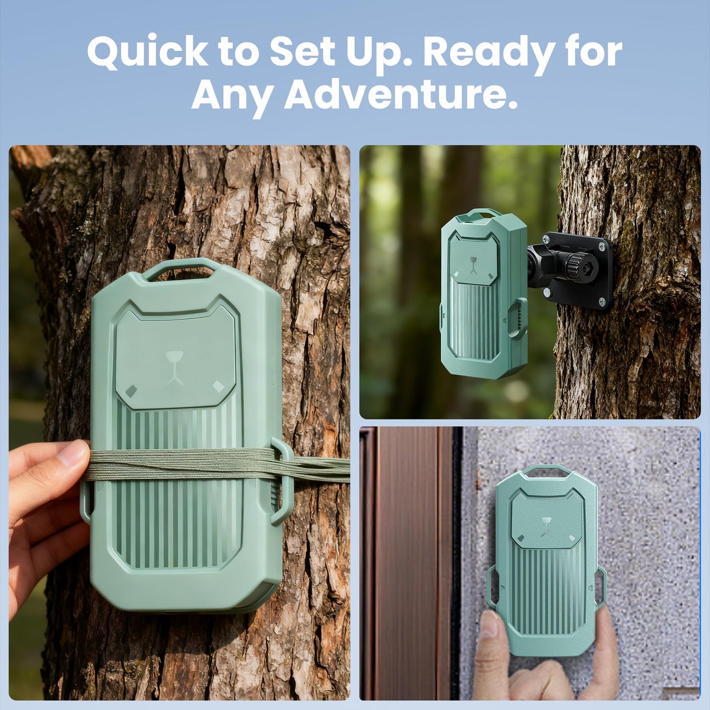Portable Radar Perimeter Security Alarm System, Green (1 Receiver + 3 Detectors)