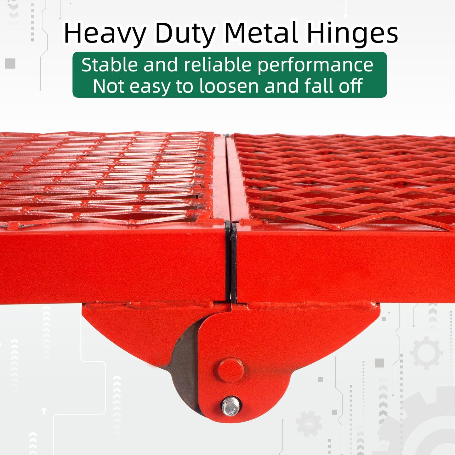 NETRCRHOM Folding Scaffolding Platform, 71(L) x15.7(W) x51(H)''770 Lbs, Adjustable Steel Industrial Step Ladders, Portable Heavy Duty Work Platform for Construction Sites and Renovations