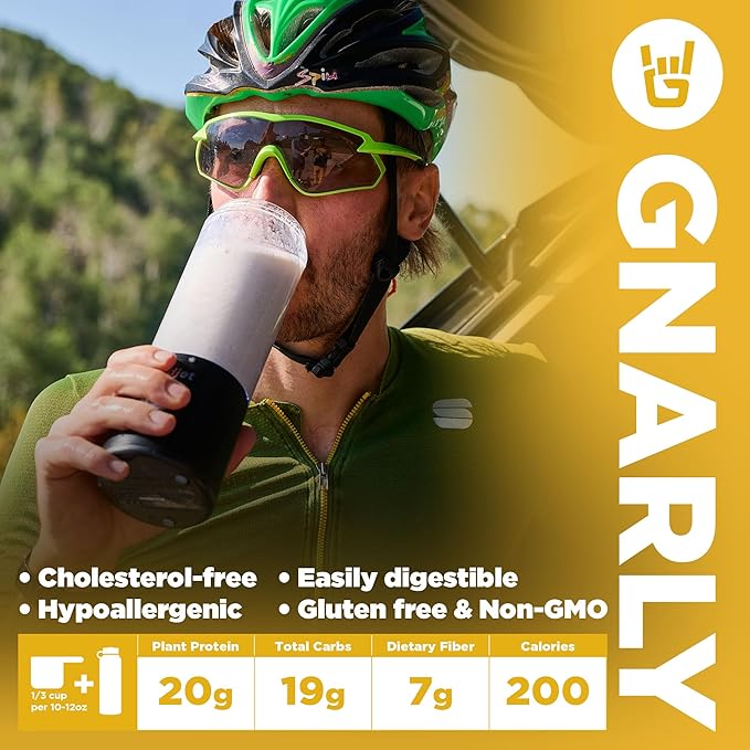 Gnarly Nutrition Golden Milk Vegan Protein Powder ??Plant-Based Powder for Shakes ??Dairy-Free, Non-GMO, Gluten-Free ??28.2 oz