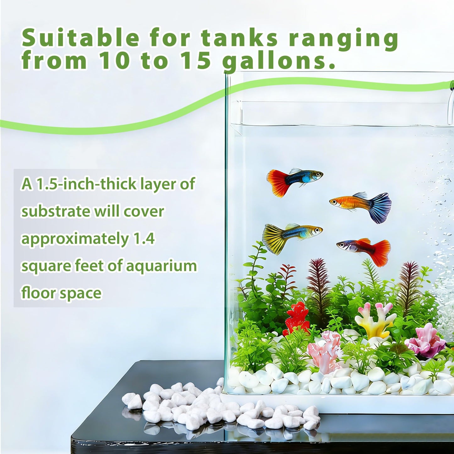 Anothera 18-lb Bulk Bag White Pebbles 1/2" Size Aquarium Gravel Outdoor Garden Paving Plant Decorative Stones…