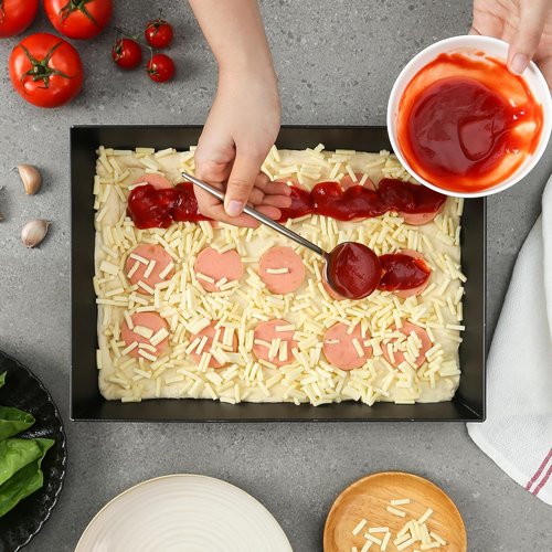 Blue Steel Detroit Pizza Pan - Non-Stick & BPA-Free | Heat-Resistant Up to 800°F - 14x10 Deep Dish Pan