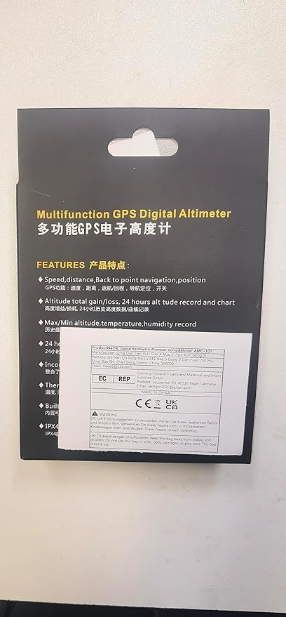 Digital Altimeter Portable Compass with Weather Forecast Multi Function Altimeter Barometer for Hiking, Camping, RVs and Outdoor Activities