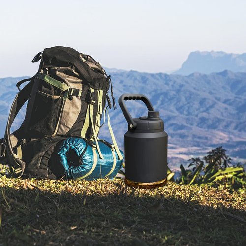 Asobu Mighty Stainless Steel Double Walled Insulated Outdoor Water Jug 68 Ounces - Half Gallon (Copper)