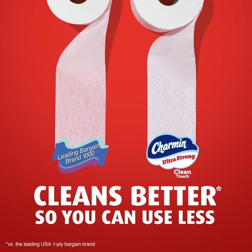 Charmin Ultra Strong Toilet Paper - 2-Ply Clean Touch, 18 Family Mega Rolls (90 Regular Rolls) - White
