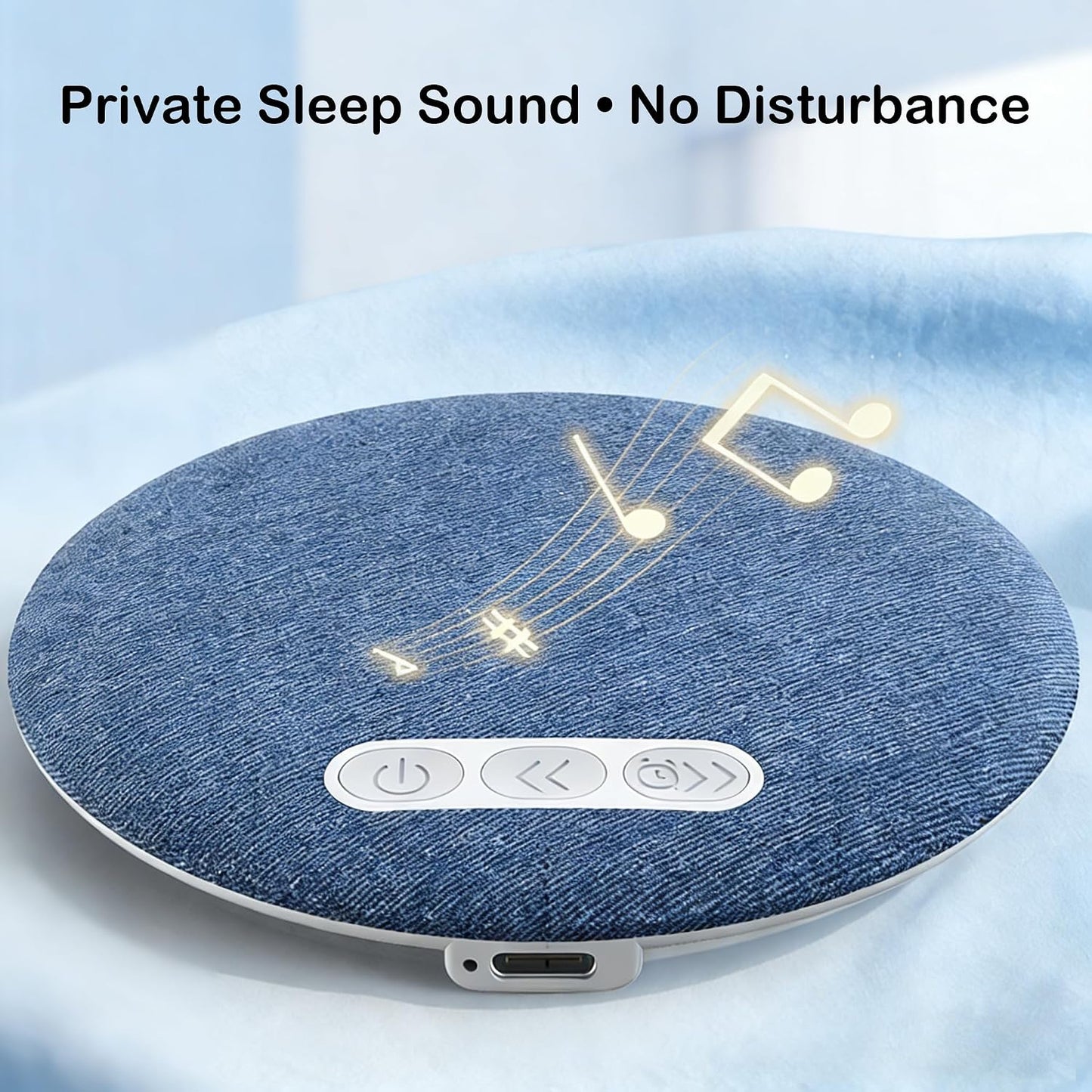 5.4 Hi-Fi Bluetooth Pillow Speaker, Ultra-Thin Under Pillow Sleep Speaker with White Noise & Sleep Timer, Perfect