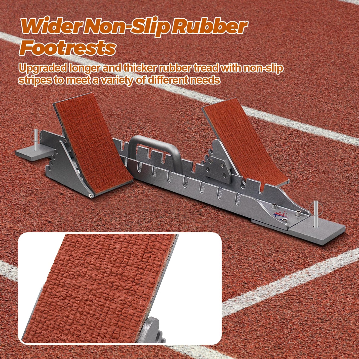 Vaolvpant 35in Starting Blocks with Premium Aircraft-Grade Aluminum 4 Angle Adjustable and Detachable Pedals Ideal for Running Enthusiasts Professional Track and Field Competitions