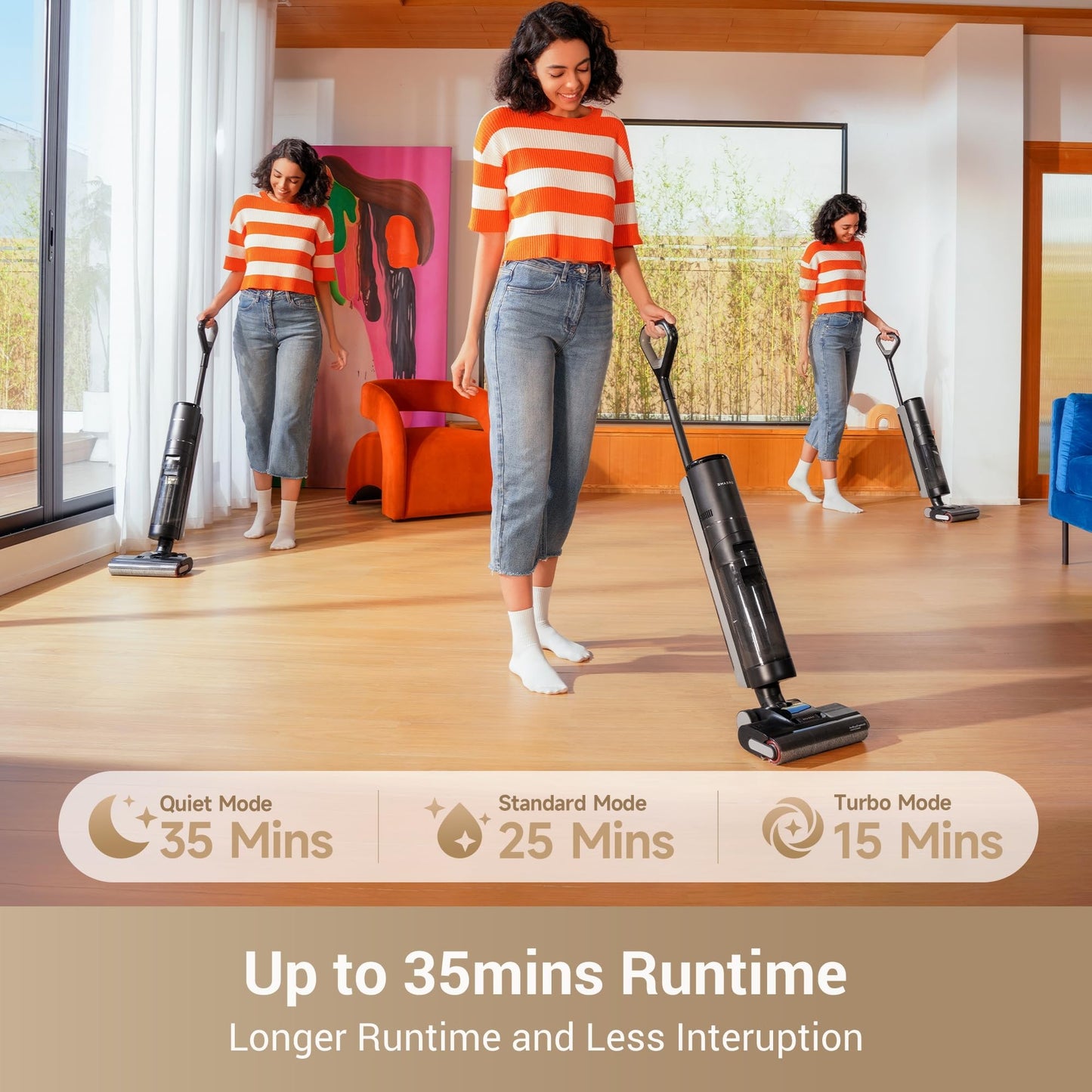 DREAME G10 Pro Wet Dry Vacuum Mop, Vacuum and Mop All in One with Auto Self-Cleaning, Floor Cleaner Machine for Hard Floor, 35 Mins Runtime, Edge Cleaning, Self-Propelled Vacuum Mop Combo