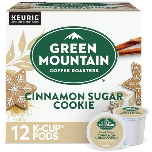 Green Mountain Coffee Roasters Light Roast Coffee Pods - Cinnamon Sugar Cookie Flavor | 12 Count