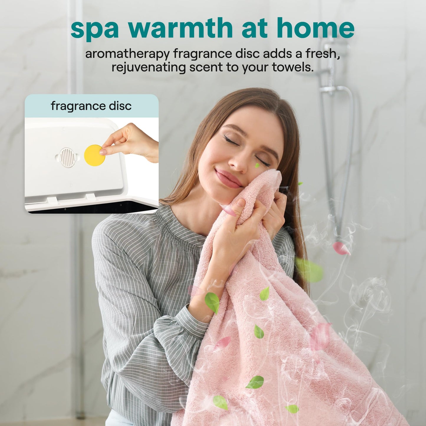 SereneLife WiFi-enabled Towel Warmer Bucket, 20L Large Capacity heater bucket for Towels Blanket and robes, Single-Touch Control, rectangular & Energy-Efficient Design, Auto Shut-Off, White