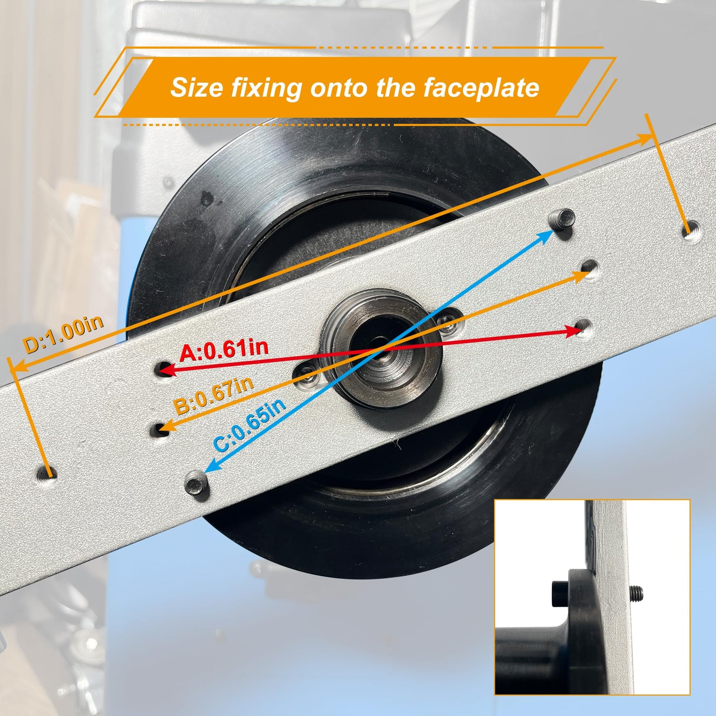 Motorcycle Tire Clamp, Wheel Balancer Adapter,10mm Installation Shaft, Motorcycle Tyre Balancing Tool, with 36 38 40mm Hole Size(Install Size:10x1.5mm)