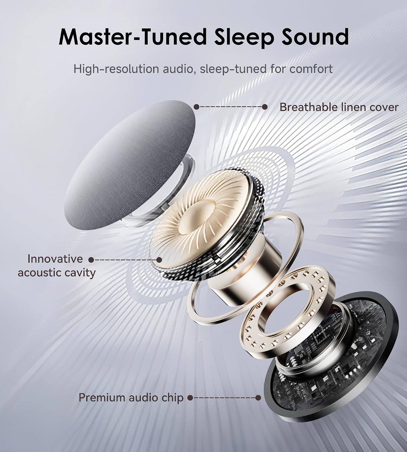 King Lucky Under Pillow Speaker Bluetooth Mini Sleep Speaker with Built-in White & Pink Noise Sound Machine