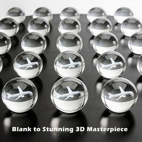 K9 Crystal | Clear Blank Blocks for Inner Laser Engraving - 2.36 Inch with Stand, High Clarity for 3D UV Engraving