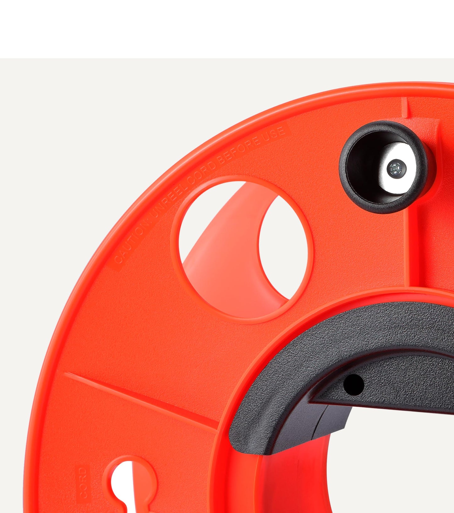 Amazon Basics Extension Cord Reel, 150-foot Capacity for 16/3 SJT Cord, Impact-Resistant, Orange