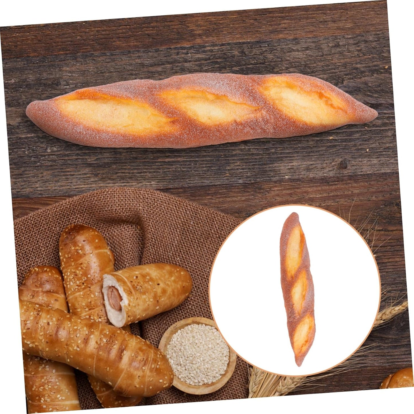 SUPVOX Artificial Bread Model Decor for Bakery Display Chic Faux Baguette Ornament Realistic Food Prop for Home