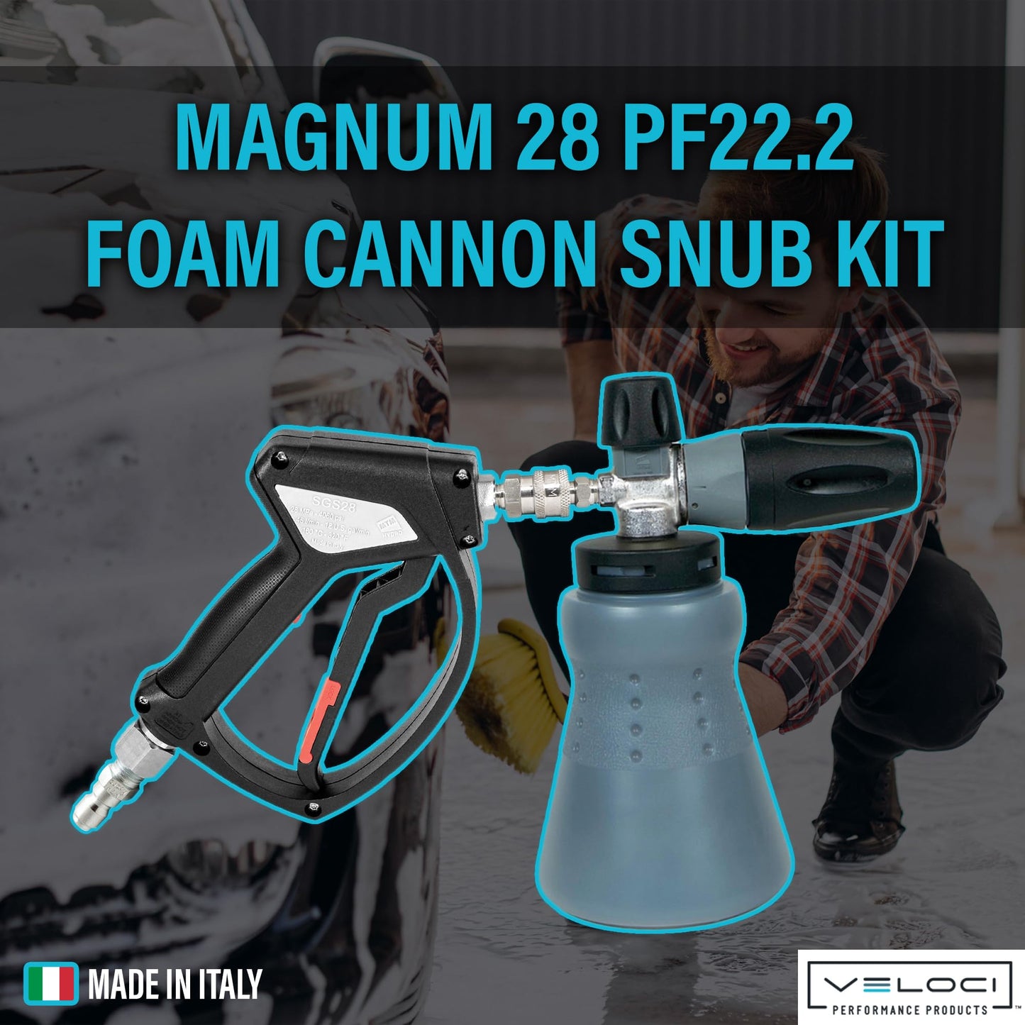 MTM Hydro Wide Mouth PF22 Foam Cannon and SGS28 Trigger Gun Kit for Pressure Washer