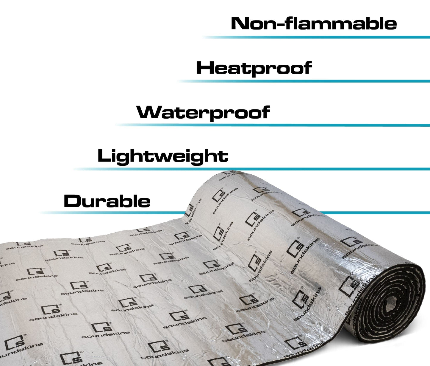SoundSkins SSK-HTSHLD 394mil/10mm Dual Layer Insulated Heat Shield Mat - 54 sqft. Thermal Barrier and Vibration Control