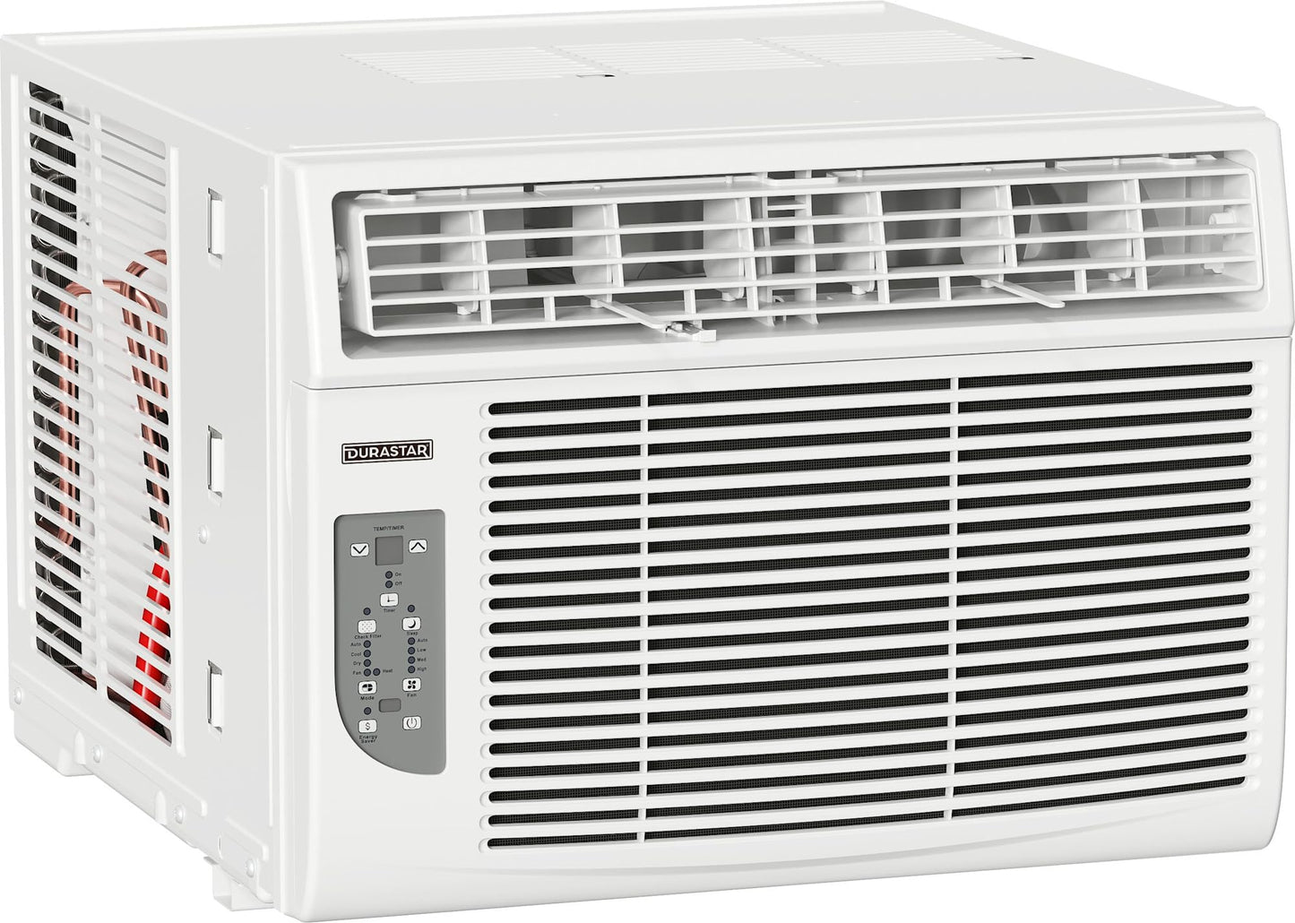 Durastar DRWHC081XNA1 8,000 BTU 115V Window Air Conditioner with 3500 BTU Supplemental Heating and Remote Control - White
